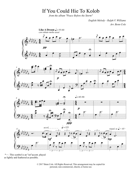 If You Could Hie to Kolob (arr. Benjamin Cole)