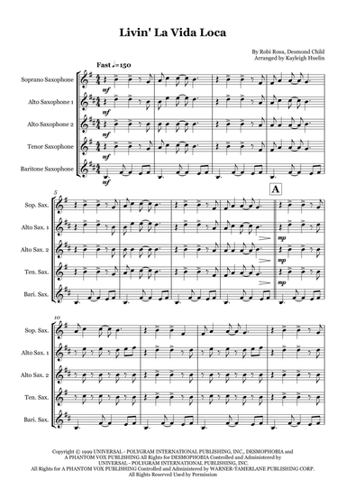 Livin' La Vida Loca (arr. Kayleigh Huelin)