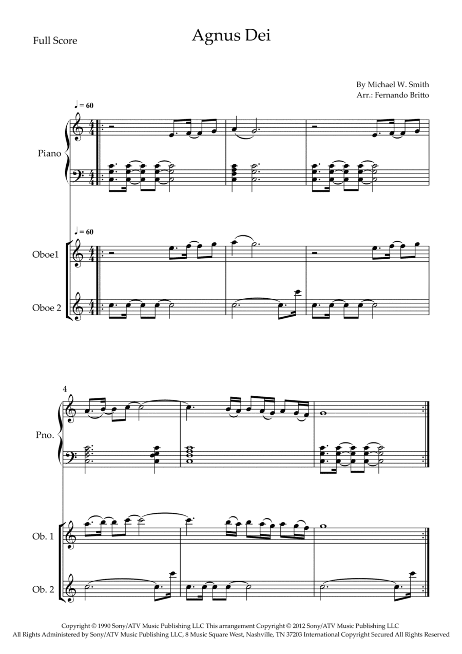 Agnus Dei (arr. Fernando Britto)