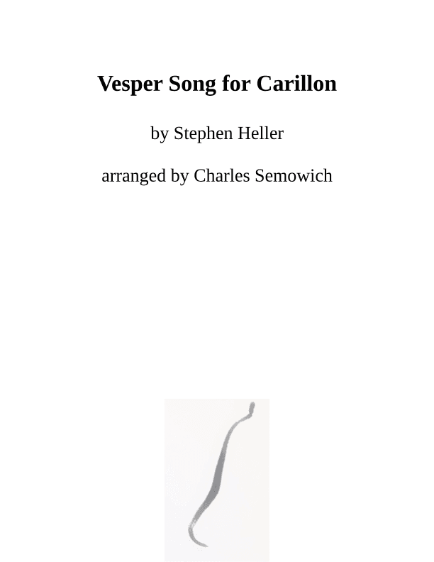 Vesper Song for Carillon (arr. Charles Semowich)