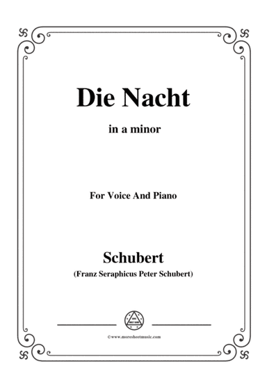 Schubert-Die Nacht,in a minor,D.534,for Voice and Piano (arr. MSM)