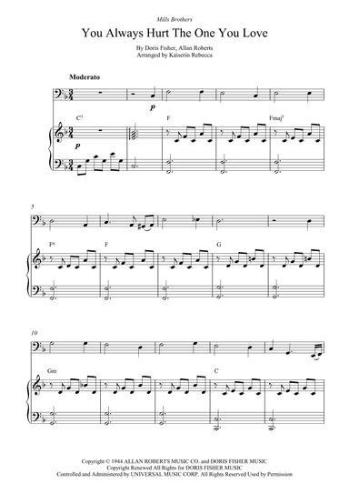 You Always Hurt The One You Love (arr. Kaiserin Rebecca)