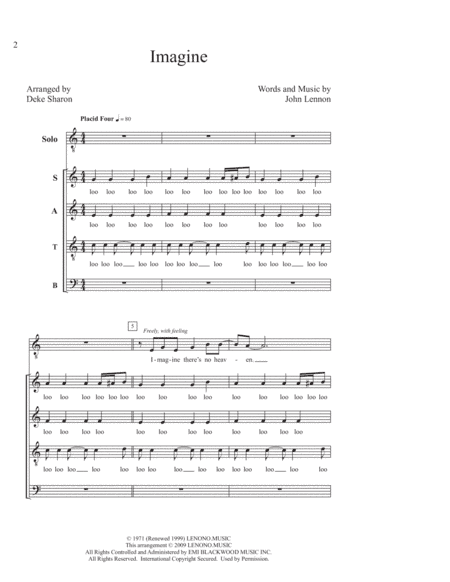 Imagine (arr. Deke Sharon)