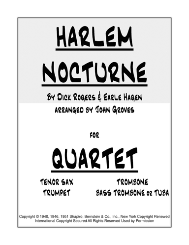 Harlem Nocturne (arr. John Groves)