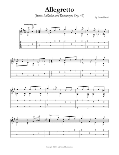 Allegretto (from Balladen und Romanzen, Op. 46) (arr. Mark Phillips)