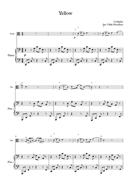 Yellow (arr. Vikki Hoodless)