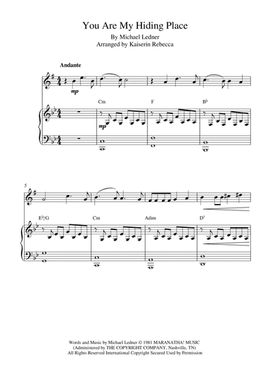 You Are My Hiding Place (arr. Kaiserin Rebecca)