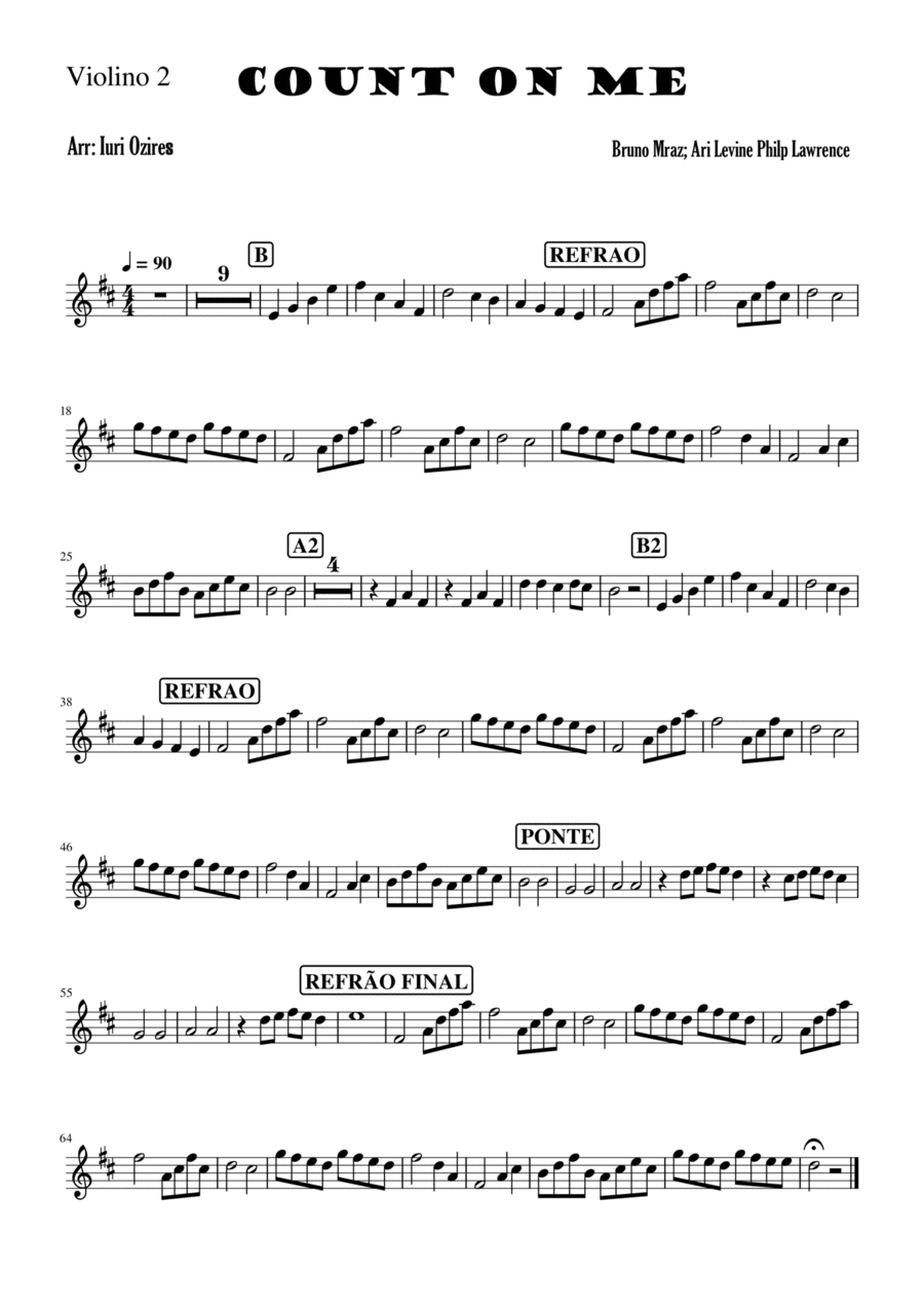 Count On Me (arr. Iuri Ozires)