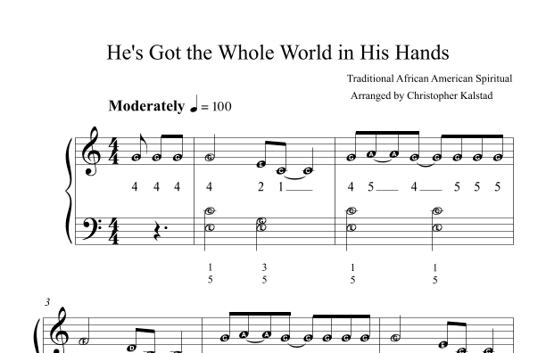 He's Got the Whole World in His Hands (arr. Christopher Kalstad)