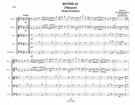 Rondeau (Mouret) - String Orchestra - Intermediate (arr. Dennis Ruello)