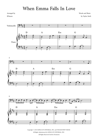 When Emma Falls In Love (arr. BTmusic)