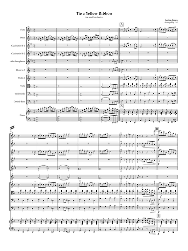 Tie A Yellow Ribbon Round The Ole Oak Tree (arr. PJM)