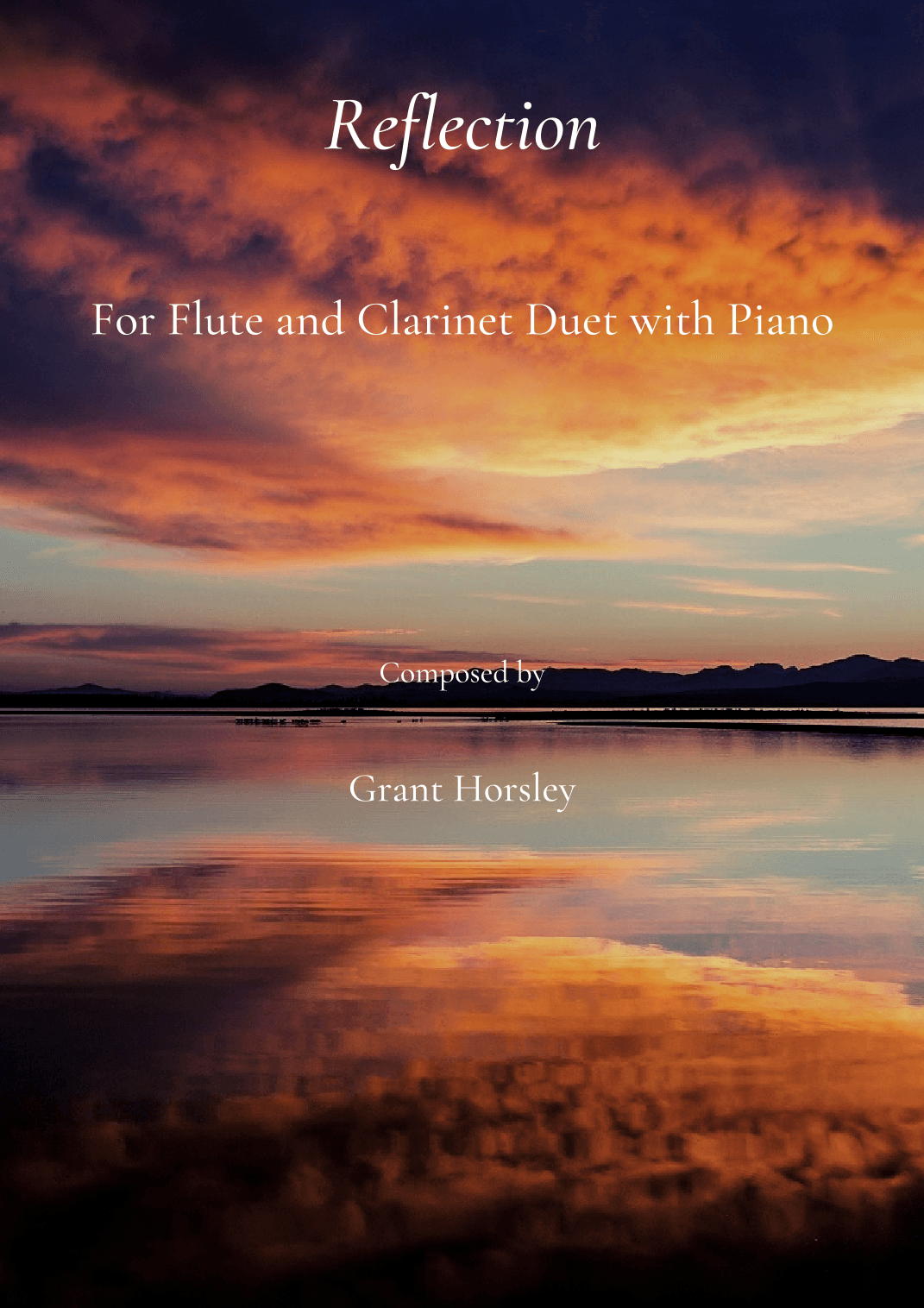 Reflection Flute, Clarinet and Piano. early Intermediate
