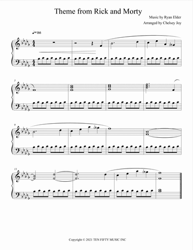 Rick And Morty Theme (arr. Chelsey Joy)
