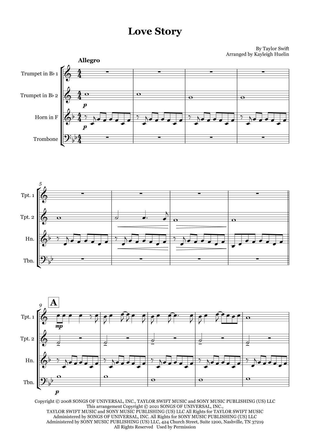 Love Story (arr. Kayleigh Huelin)