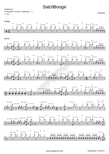 Satch Boogie (arr. COPYDRUM)