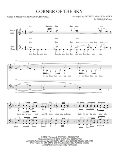 Corner Of The Sky (arr. Patrick McAlexander)