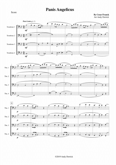 Panis Angelicus for Trombone Quartet (arr. Andy Derrick)