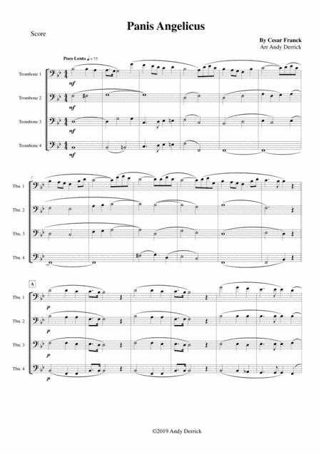 Panis Angelicus for Trombone Quartet (arr. Andy Derrick)