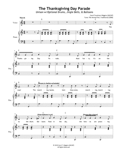 The Thanksgiving Day Parade (arr. Carol Troutman Wiggins [ASCAP])