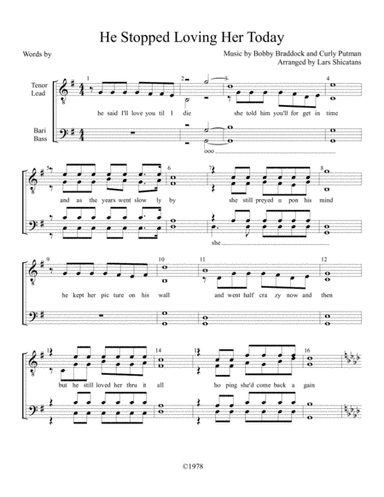 He Stopped Loving Her Today (arr. Nate Peplinski)