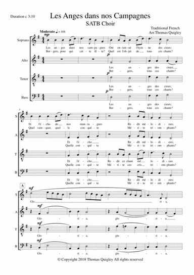 Les Anges dans nos Campagnes (arr. Thomas Quigley)