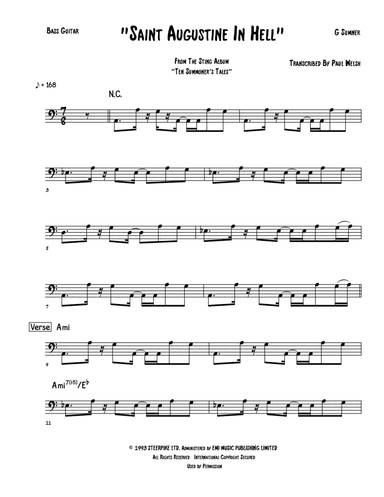 Saint Augustine In Hell (arr. Accubass)