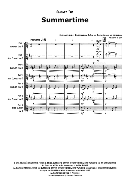 Summertime (arr. Thomas H. Graf)