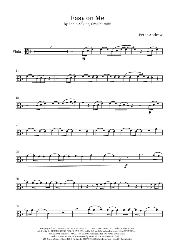 Easy On Me (arr. Peter Andrew)