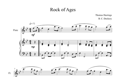 Rock of Ages (Flute Solo with Piano Accompaniment) (arr. B. C. Dockery)