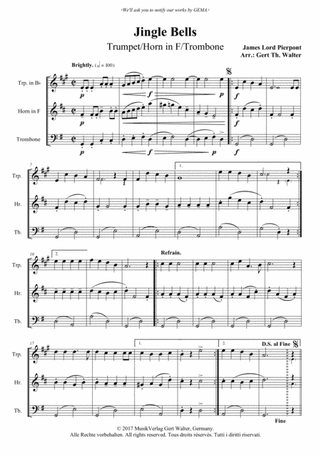 Jingle Bells (arr. Gert Th. Walter)