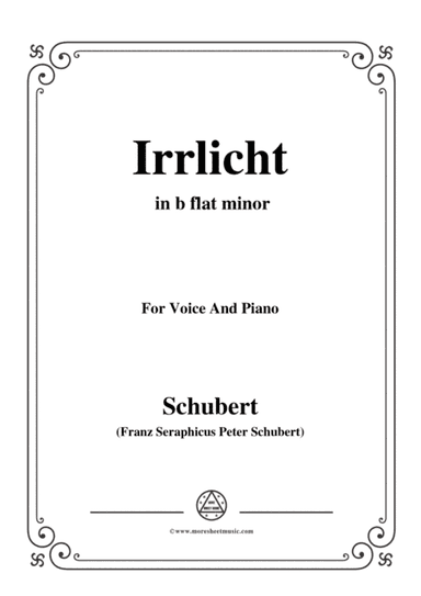 Schubert-Irrlicht,from 'Winterreise',Op.89(D.911) No.9,in b flat minor,for Voice&Piano (arr. MSM)