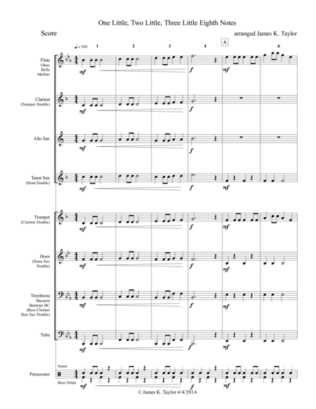 One Little, Two Little, Three Little Eighth Notes (arr. James K. Taylor)