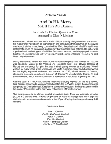 And In His Mercy (arr. Glen D. Lienhart)