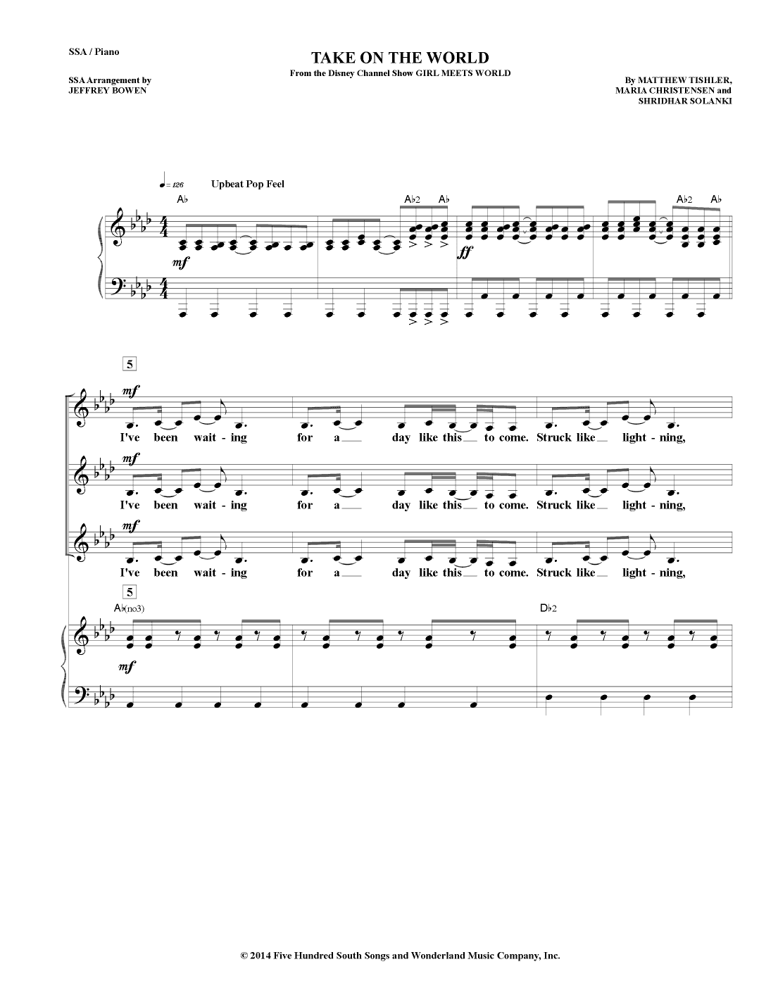 Take On The World (arr. Jeffrey Bowen)