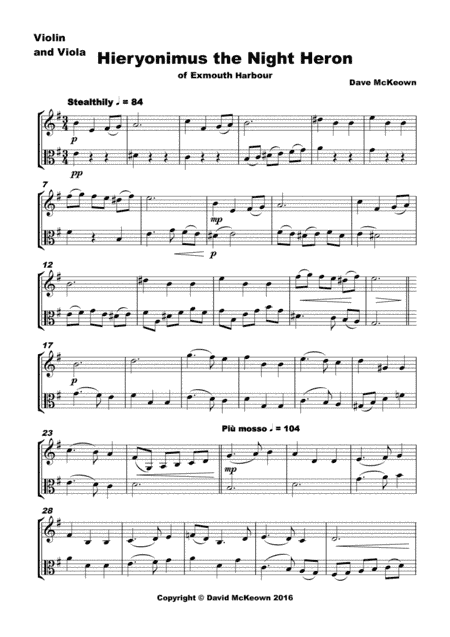 6 Concert Duets for Violin and Viola in a Classical Style