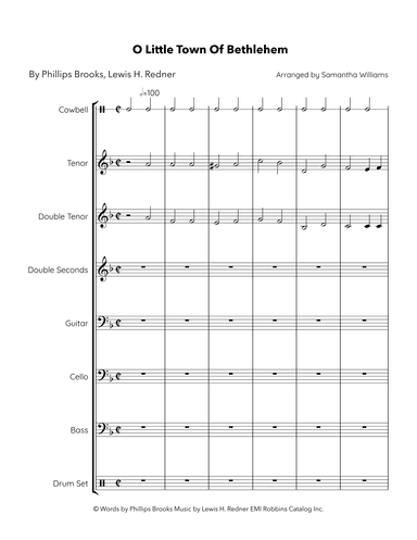 O Little Town Of Bethlehem (arr. Samantha Williams)