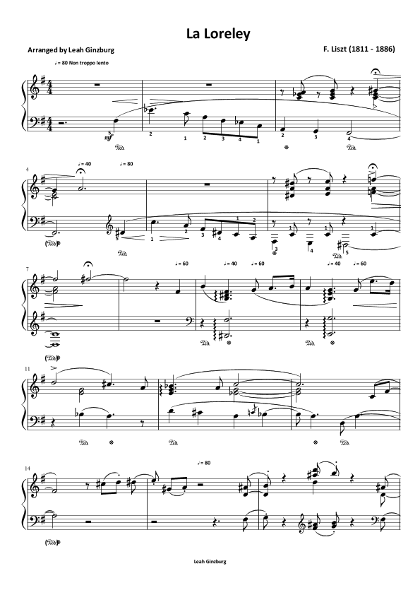 Die Loreley (arr. Leah Ginzburg)