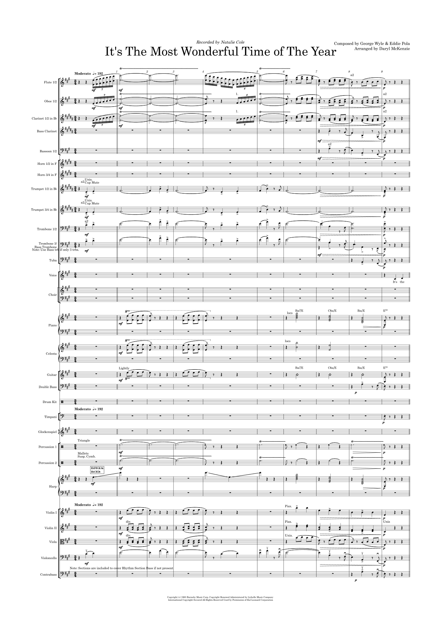 The Most Wonderful Time Of The Year (arr. Daryl McKenzie)