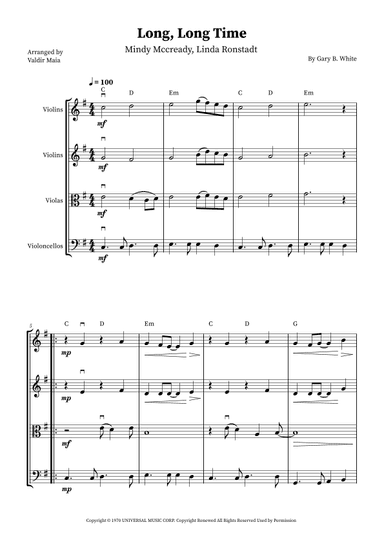 Long Long Time (arr. Valdir Maia)