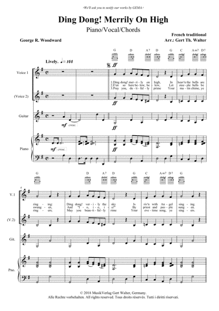 Ding Dong! Merrily On High (arr. Gert Th. Walter)