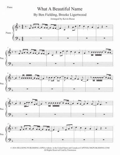 What A Beautiful Name (arr. Kevin Busse)