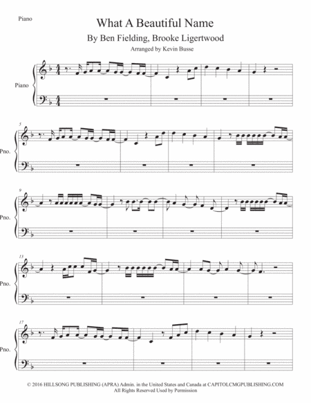 What A Beautiful Name (arr. Kevin Busse)