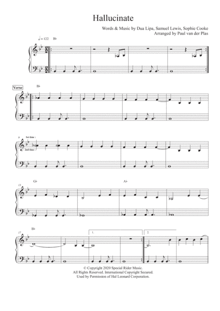 Hallucinate (arr. Paul van der Plas)