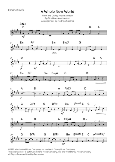 A Whole New World (arr. Rodrigo Faleiros)