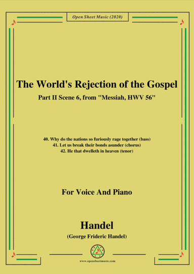 Handel-Messiah,HWV 56,Part II,Scene 6,for Voice and Piano (arr. MSM)