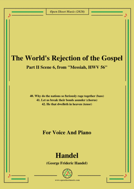 Handel-Messiah,HWV 56,Part II,Scene 6,for Voice and Piano (arr. MSM)