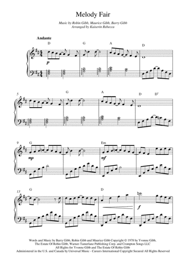 Melody Fair (arr. Kaiserin Rebecca)