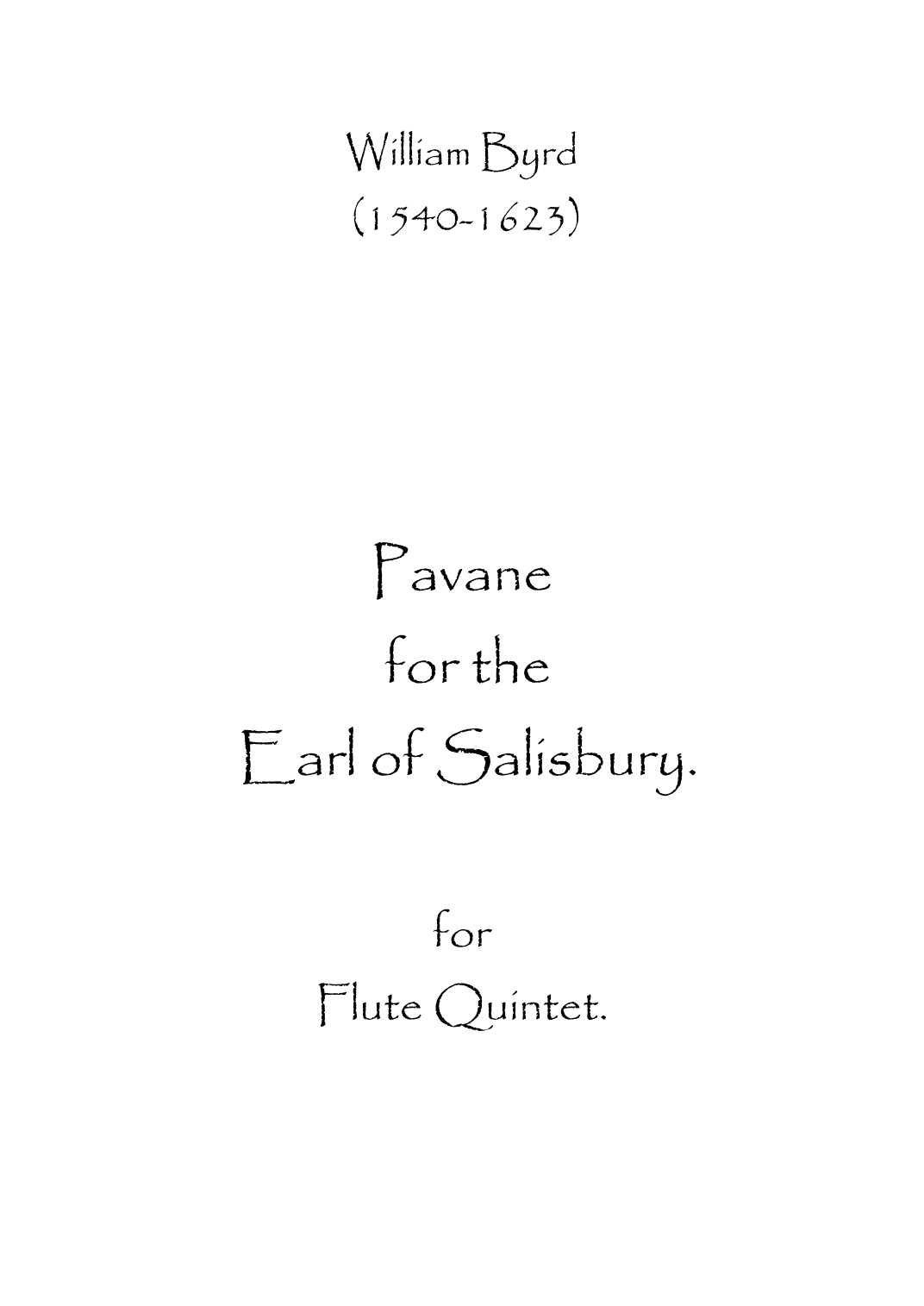 Pavane for the Earl of Salisbury (arr. Spencer Bundy)