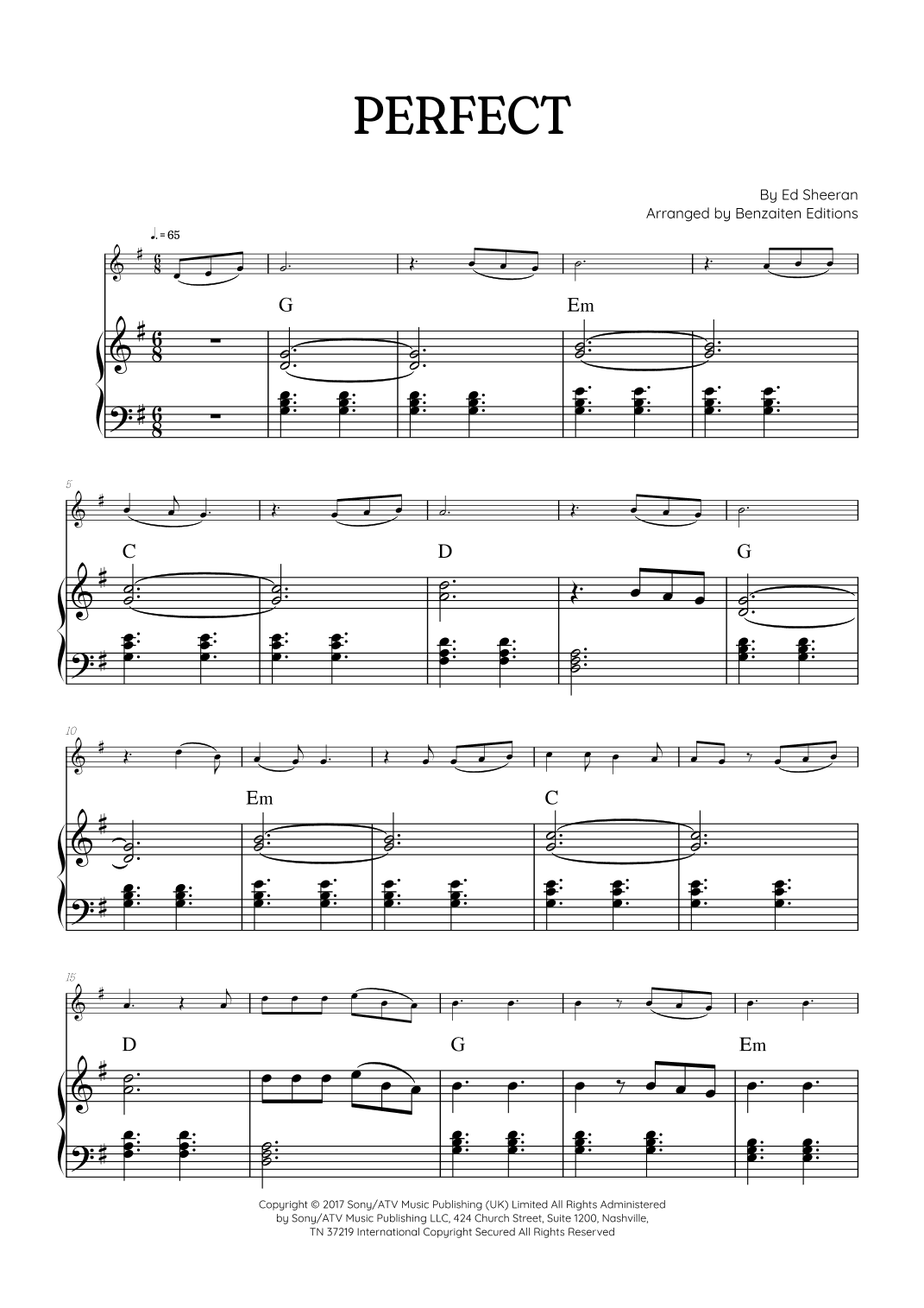 Perfect (arr. Benzaiten Editions)